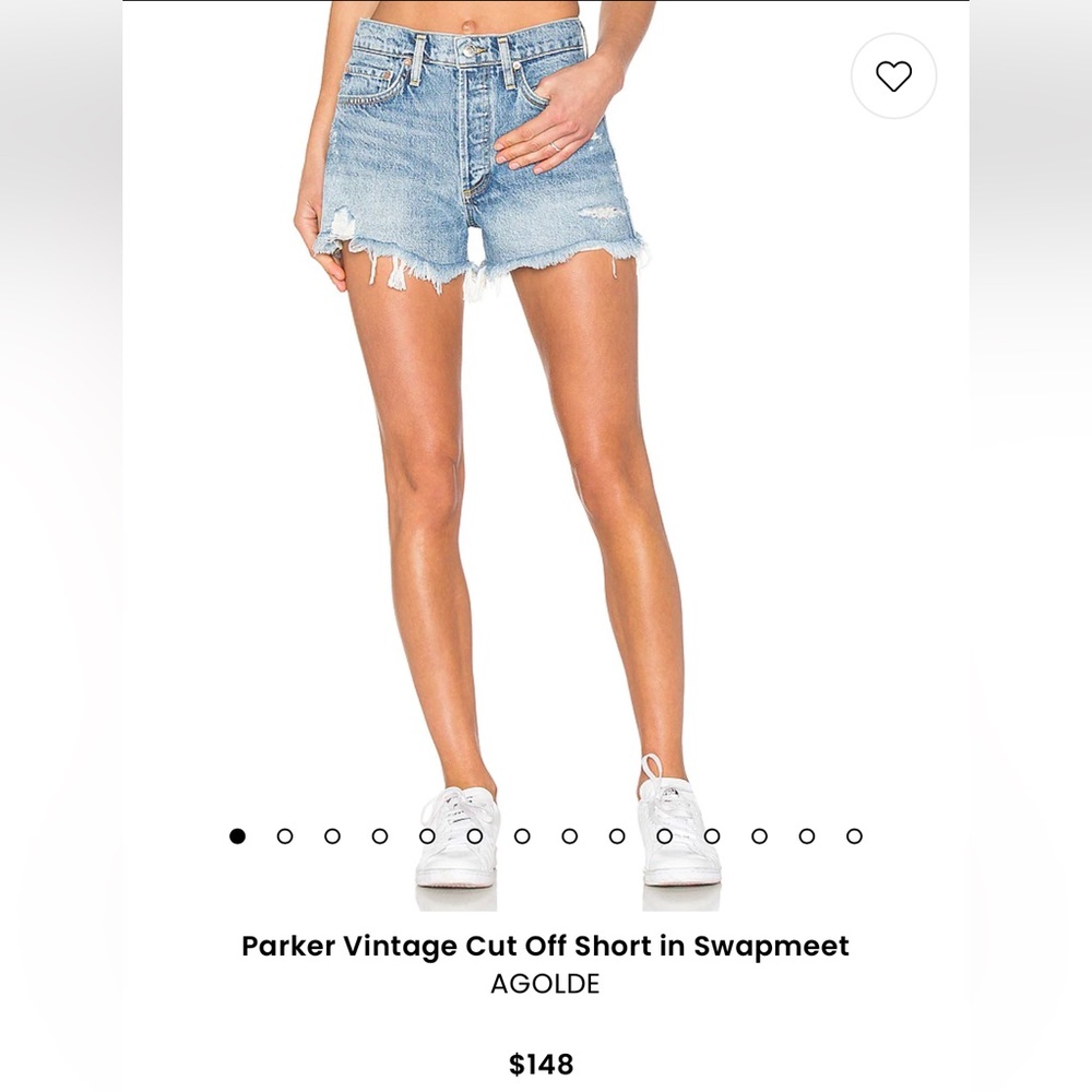 Agolde Parker Vintage Cut Off Short in Swapmeet